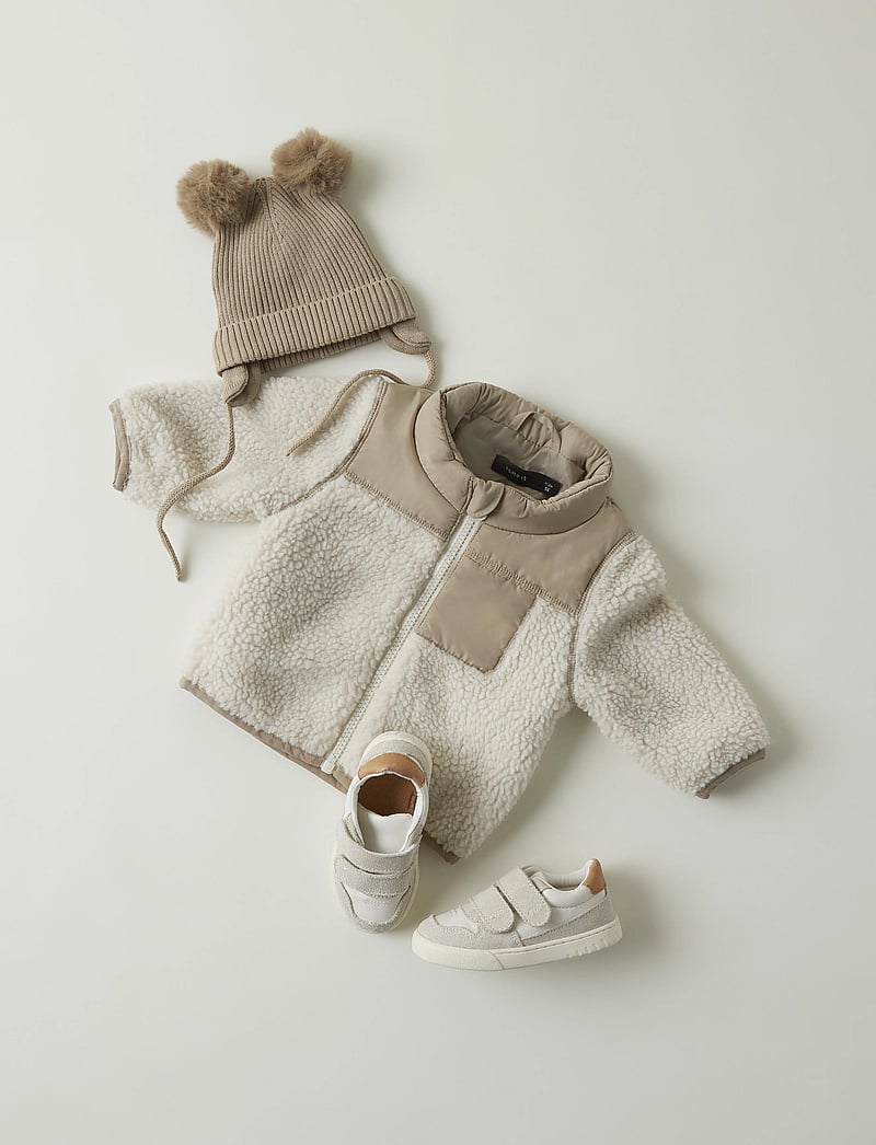 name it - NBNMOSIE TEDDY JACKET1 - fleecejakker - whitecap gray - 4