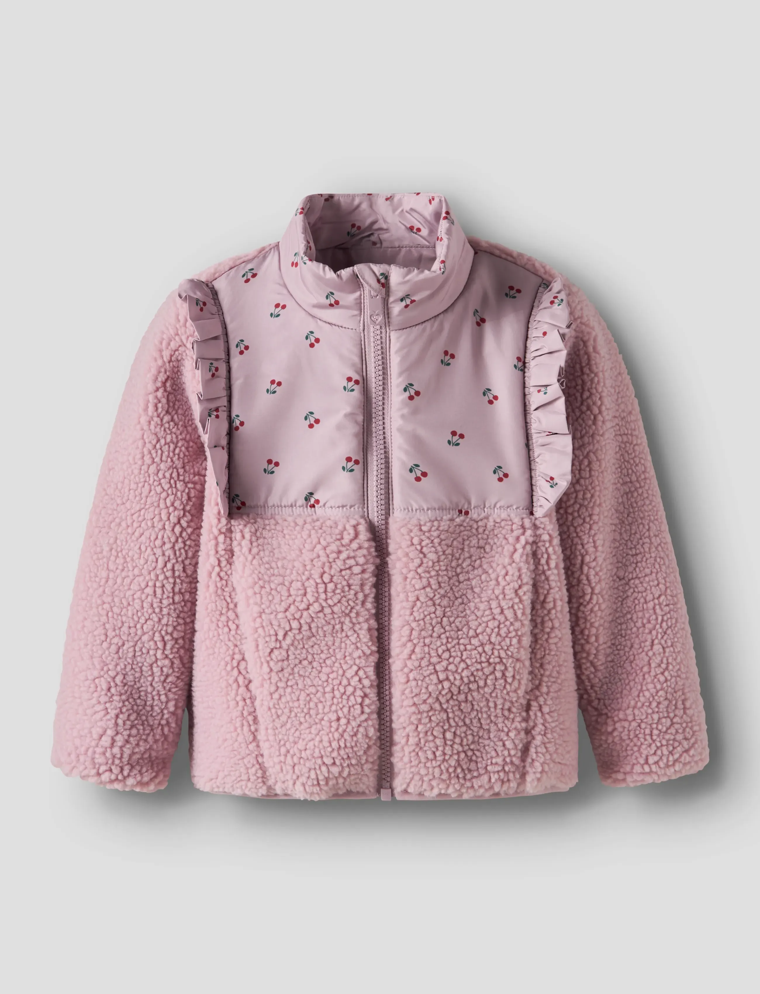 name it Nmfminna Teddy Jacket, Børn, Teddy Jakke, Pink, Str: 98