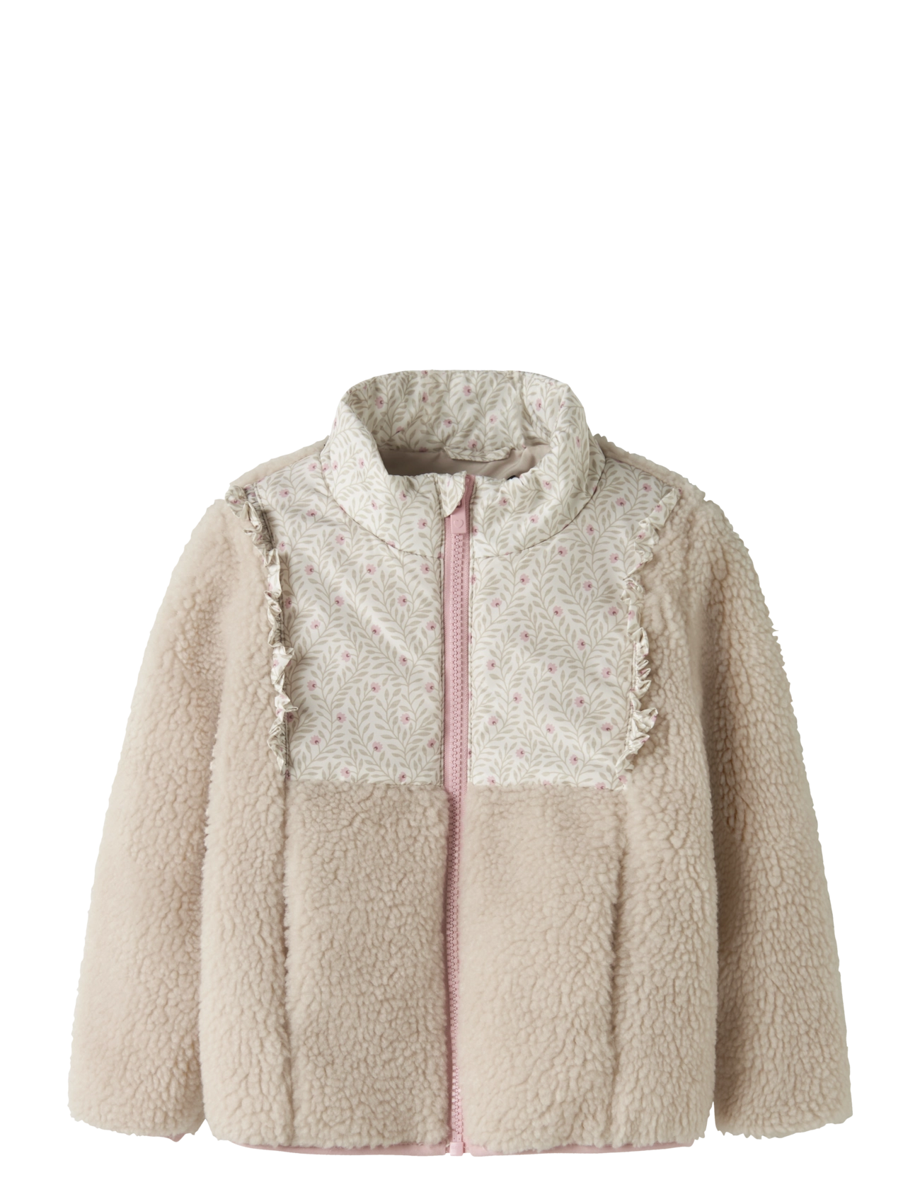 name it NMFMINNA TEDDY JACKET - Fleecejacken - RAINY DAY / cream