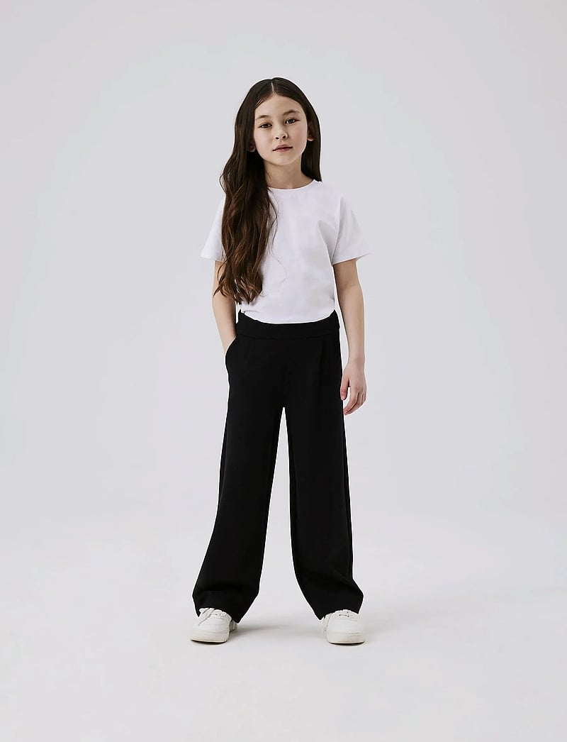 name it - NKFNAIDA STRAIGHT PANT NOOS - einkaufen nach alter von - black - 0