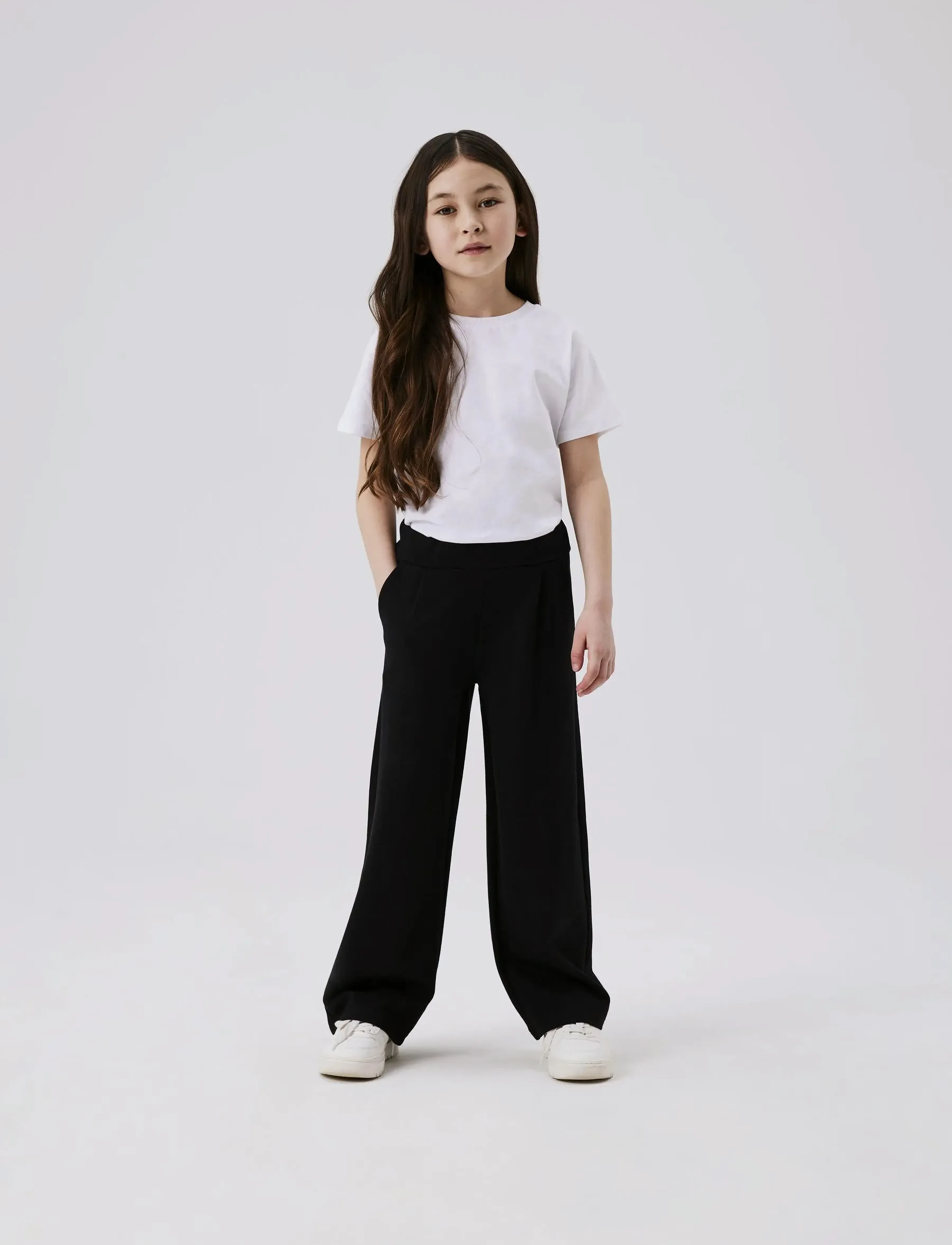 name it - NKFNAIDA STRAIGHT PANT NOOS - trousers - black - 0