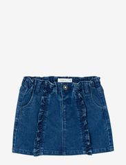 name it - NMFBECKY SHORT DNM SKIRT 7135-FT B - jeansowe spódnice - dark blue denim - 0