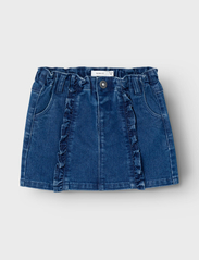 name it - NMFBECKY SHORT DNM SKIRT 7135-FT B - jeansowe spódnice - dark blue denim - 3