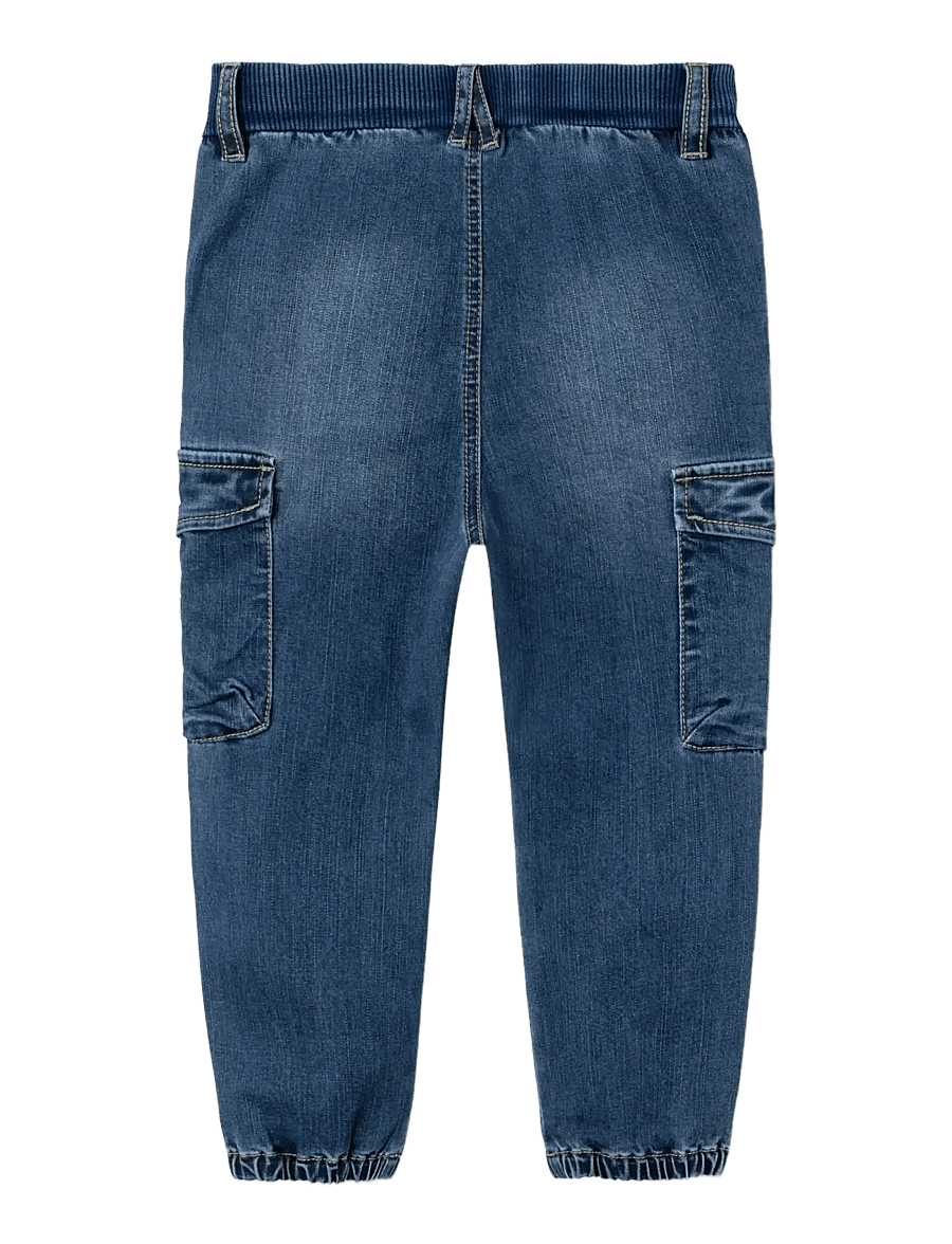 name it - NMMBEN BAGGY R CARGO JEANS 9770-YT NOOS - cargo stila bikses - dark blue denim - 2
