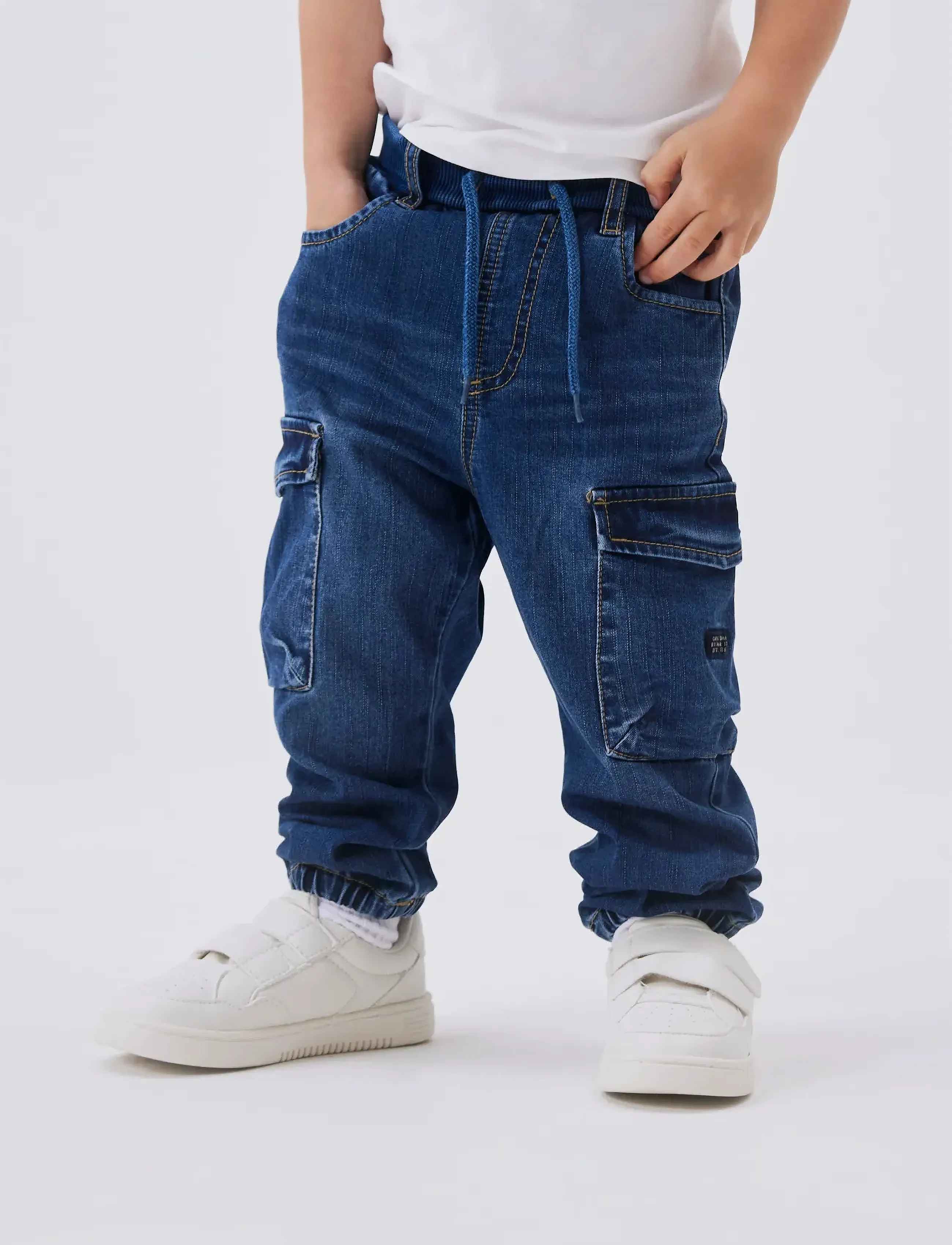 name it NMMBEN BAGGY R CARGO JEANS 9770-YT NOOS - Underdele - DARK BLUE DENIM / blue