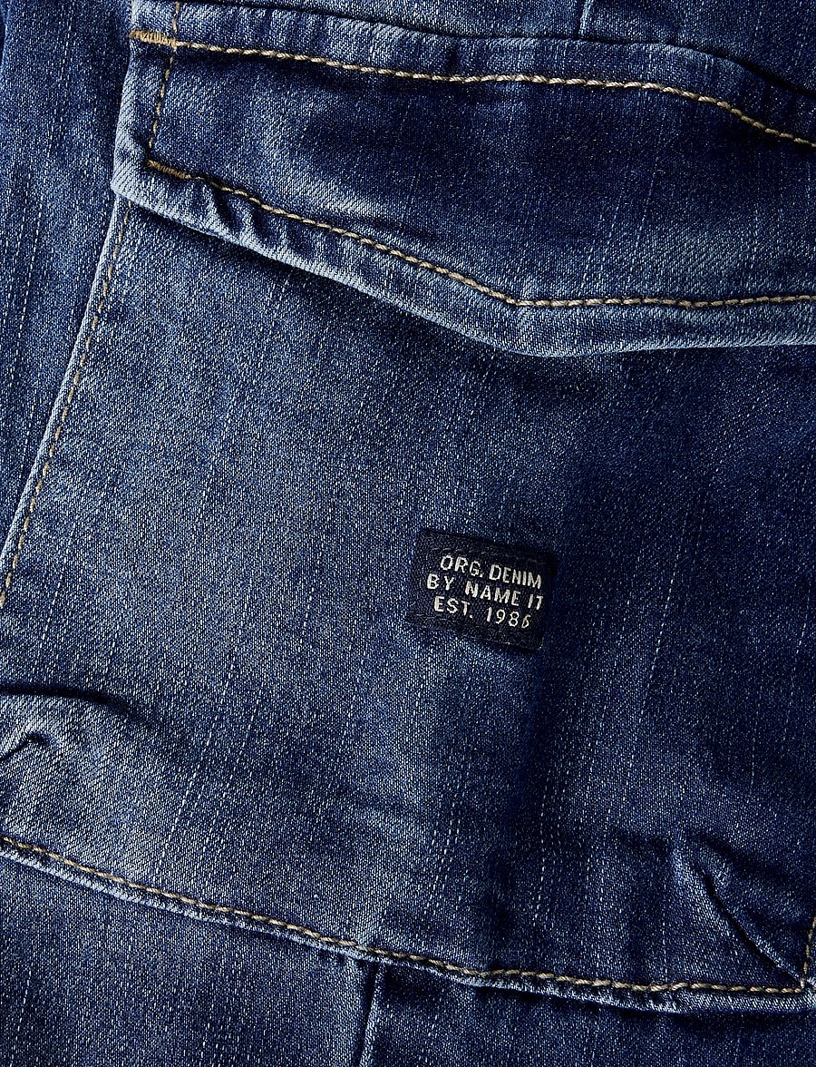 name it - NMMBEN BAGGY R CARGO JEANS 9770-YT NOOS - cargo stila bikses - dark blue denim - 4