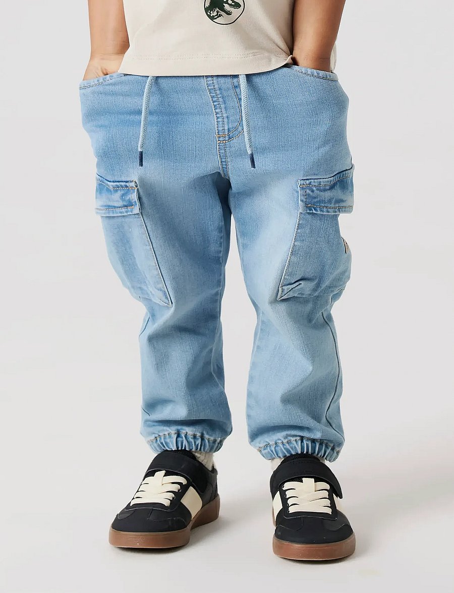 name it - NMMBEN BAGGY R CARGO JEANS 9770-YT NOOS - „cargo“ stiliaus kelnės - medium blue denim - 0