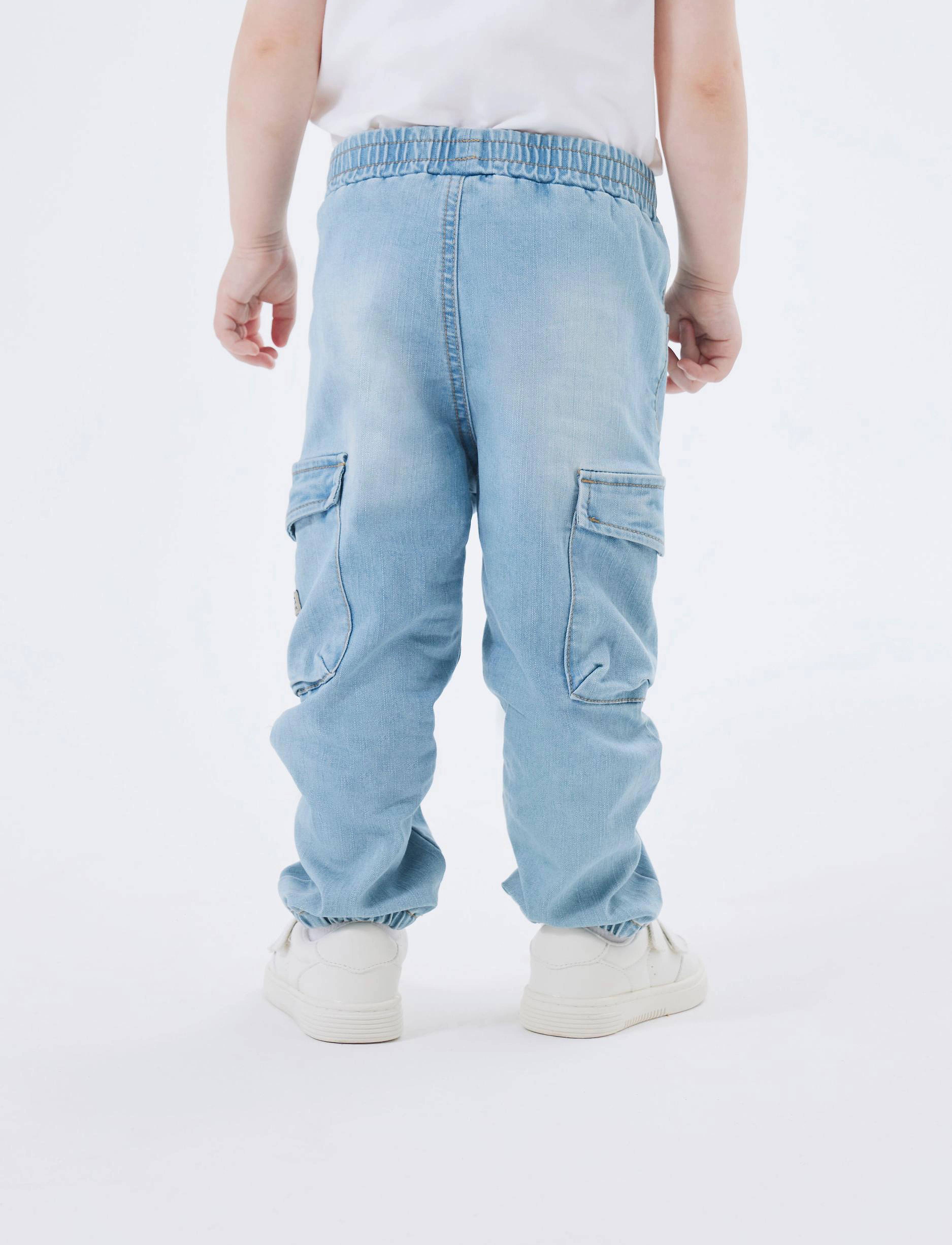 name it - NMMBEN BAGGY R CARGO JEANS 9770-YT NOOS - kargopüksid - medium blue denim - 4