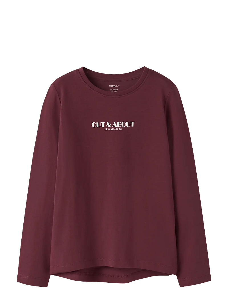 name it - NKFVIX LS TOP - långärmade t-shirts - burgundy - 0