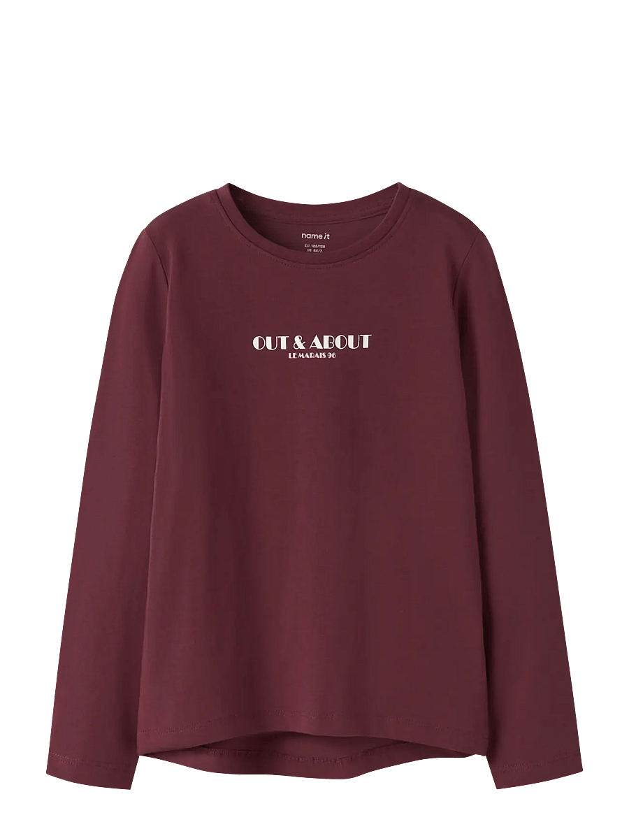 name it - NKFVIX LS TOP - langermede t-skjorter - burgundy - 0