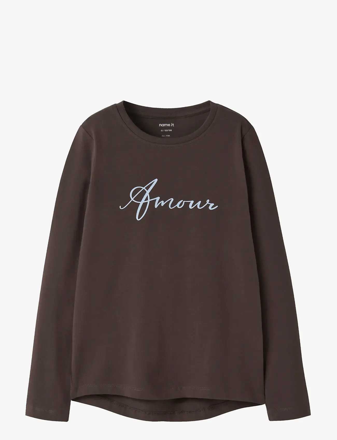 name it - NKFVIX LS TOP - langærmede t-shirts - seal brown - 0