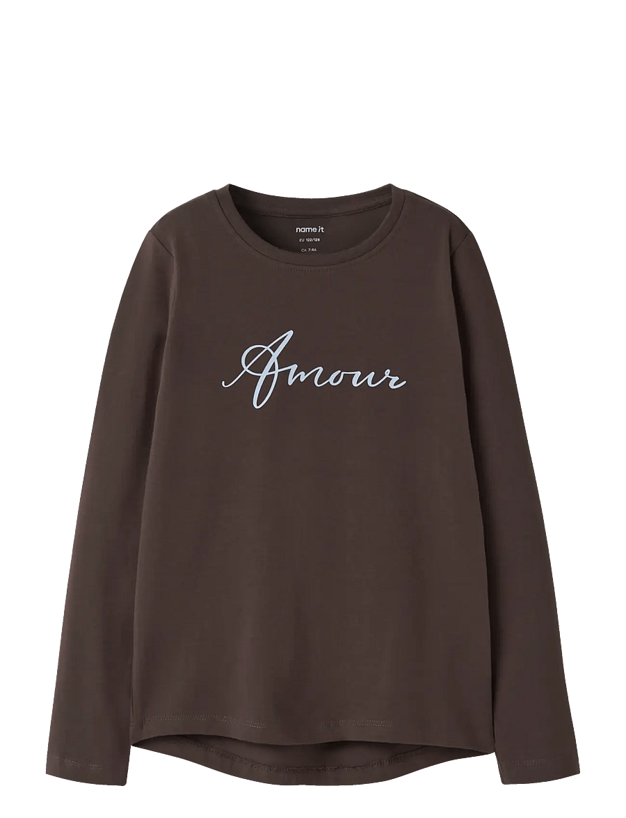 name it - NKFVIX LS TOP - langärmelig - seal brown - 0