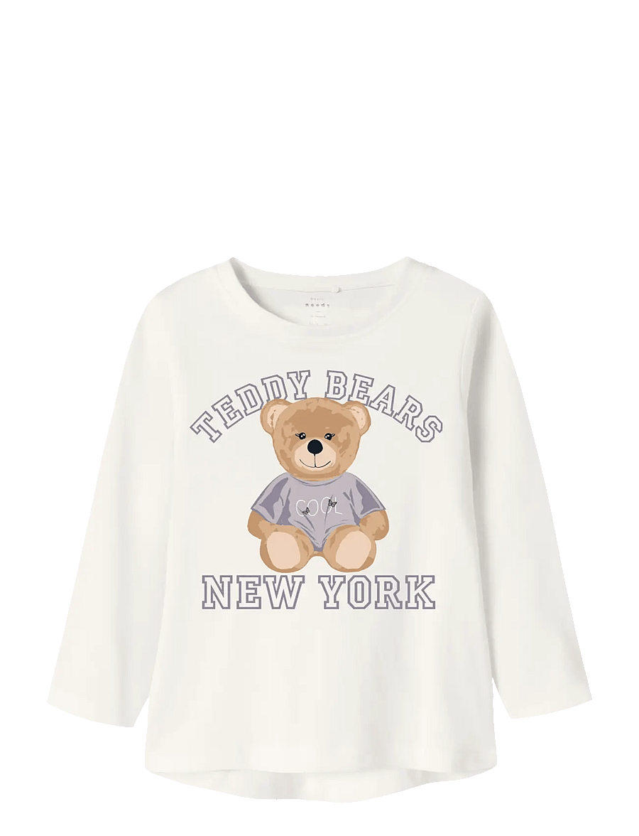 name it - NMFVIOLET LS LOOSE TOP - langärmelig - cloud dancer - 0