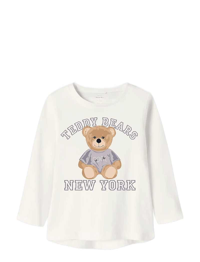 name it - NMFVIOLET LS LOOSE TOP - långärmade t-shirts - cloud dancer - 2