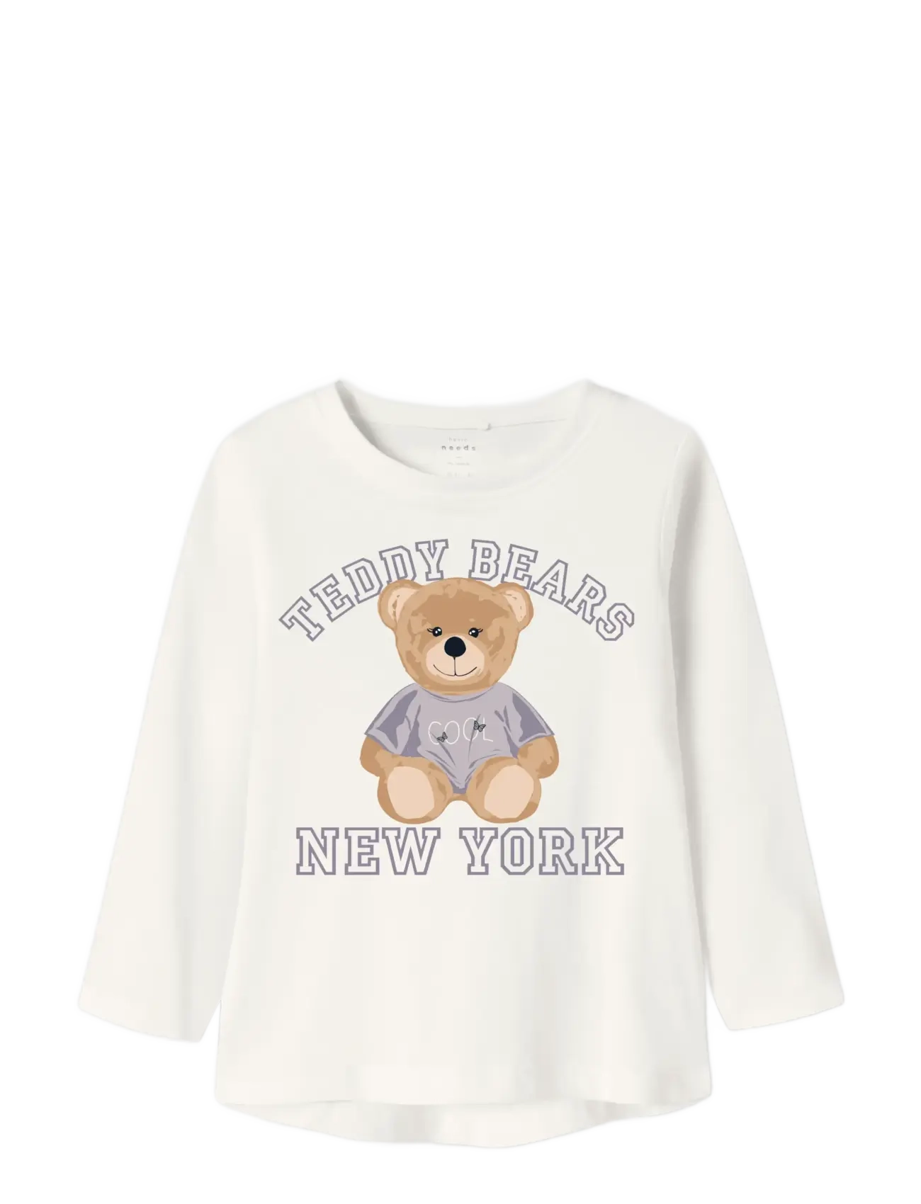 name it - NMFVIOLET LS LOOSE TOP - pikkade varrukatega t-särgid - cloud dancer - 2