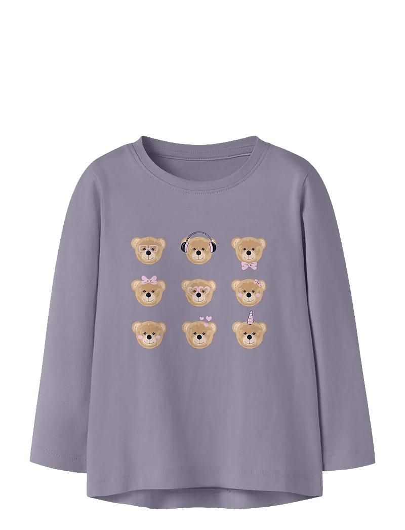 name it - NMFVIOLET LS LOOSE TOP - långärmade t-shirts - lavender gray - 0