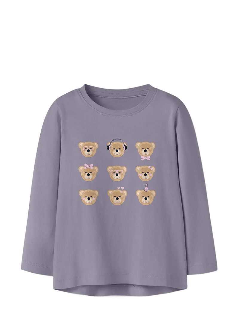name it - NMFVIOLET LS LOOSE TOP - långärmade t-shirts - lavender gray - 2