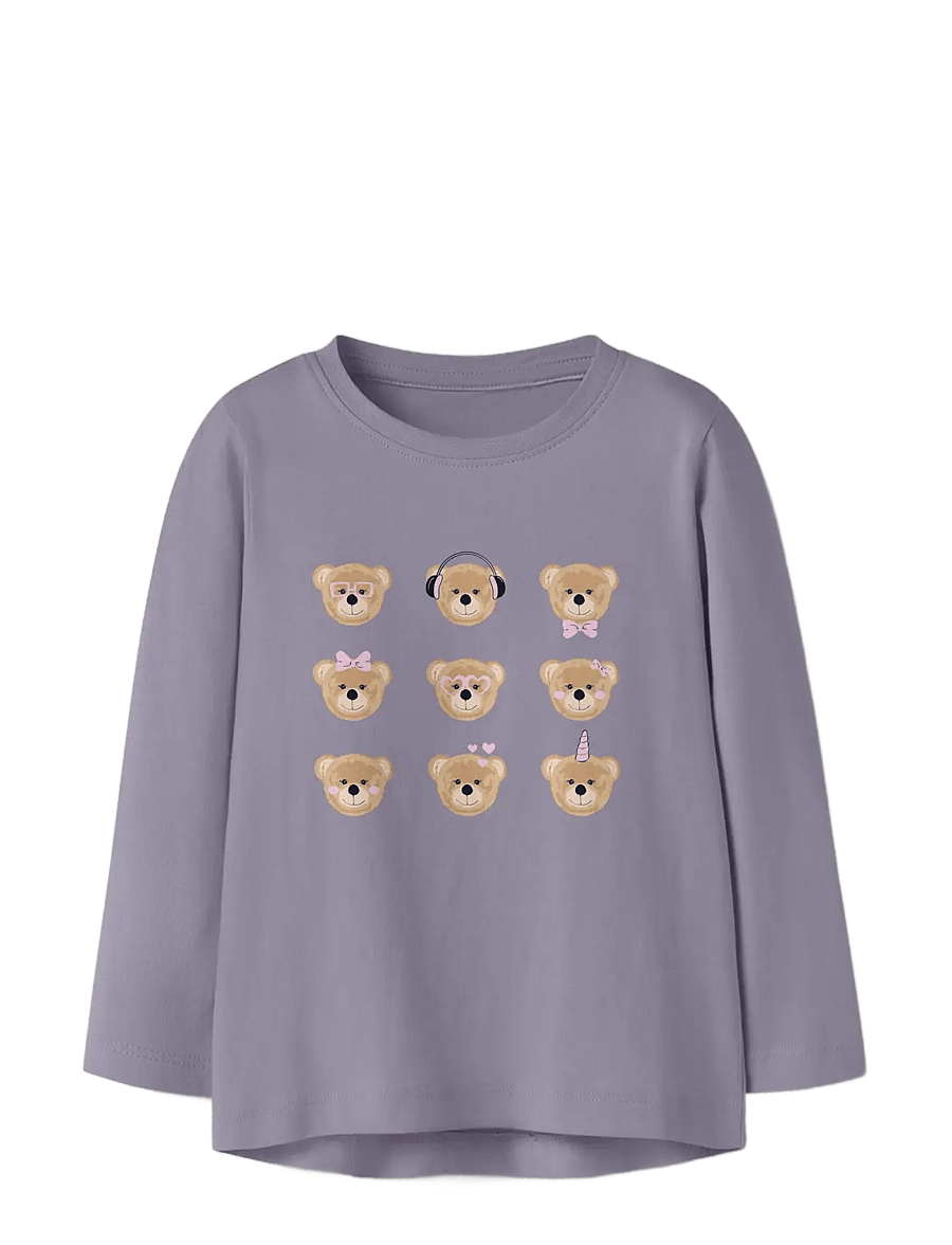 name it - NMFVIOLET LS LOOSE TOP - langærmede t-shirts - lavender gray - 2