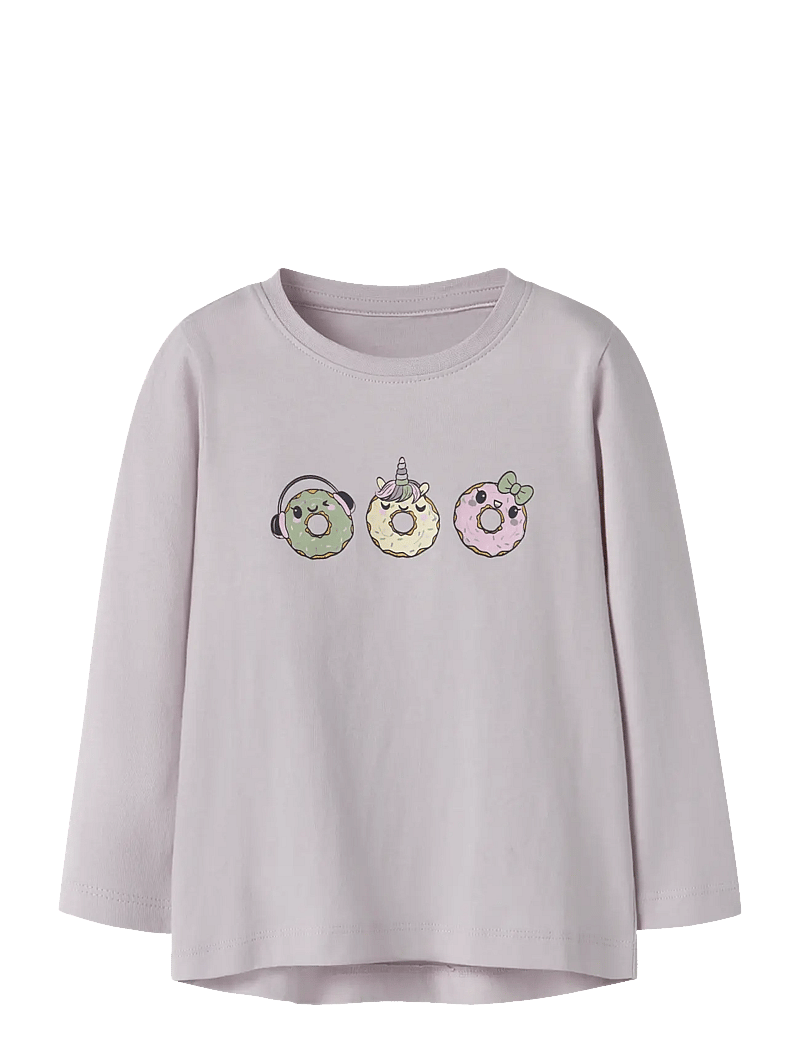 name it - NMFVIOLET LS LOOSE TOP - langærmede t-shirts - lilac marble - 1