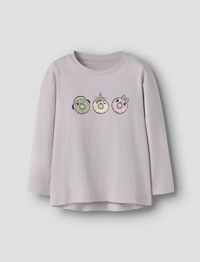 name it - NMFVIOLET LS LOOSE TOP - langærmede t-shirts - lilac marble - 0