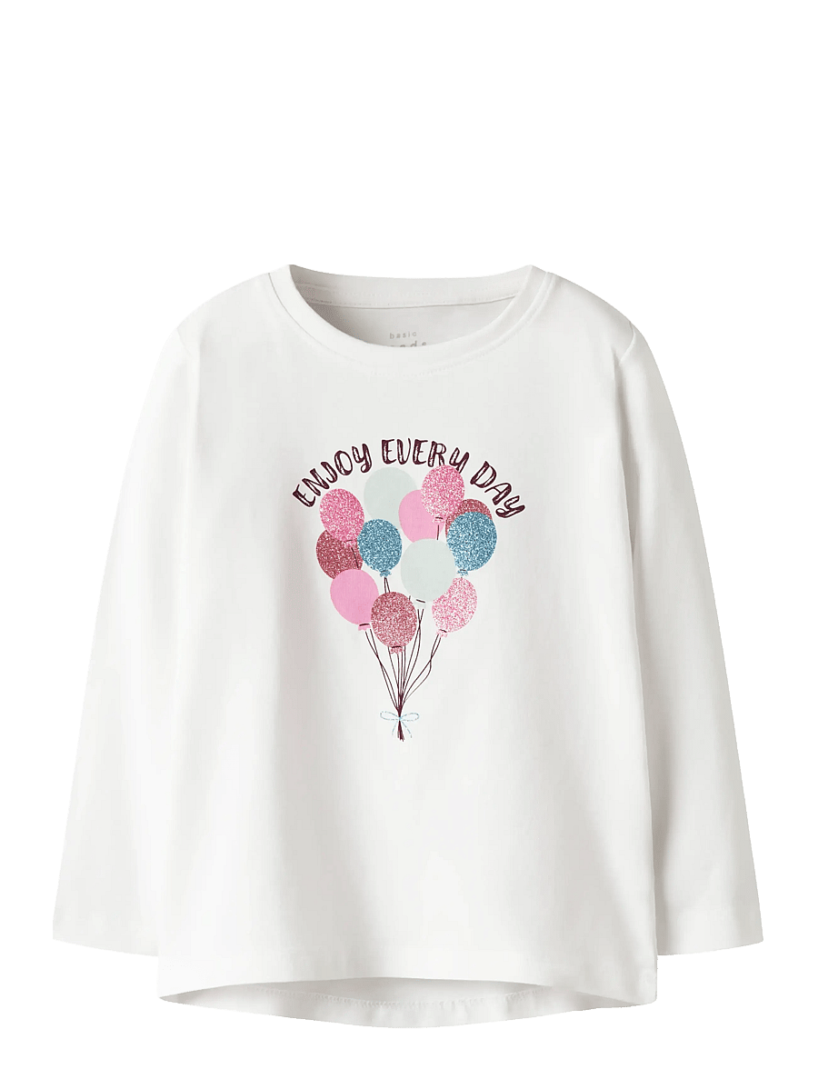 name it - NMFVIX LS TOP - langærmede t-shirts - bright white - 1