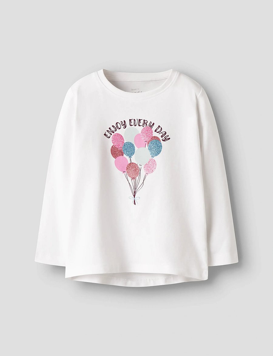 name it - NMFVIX LS TOP - langærmede t-shirts - bright white - 0