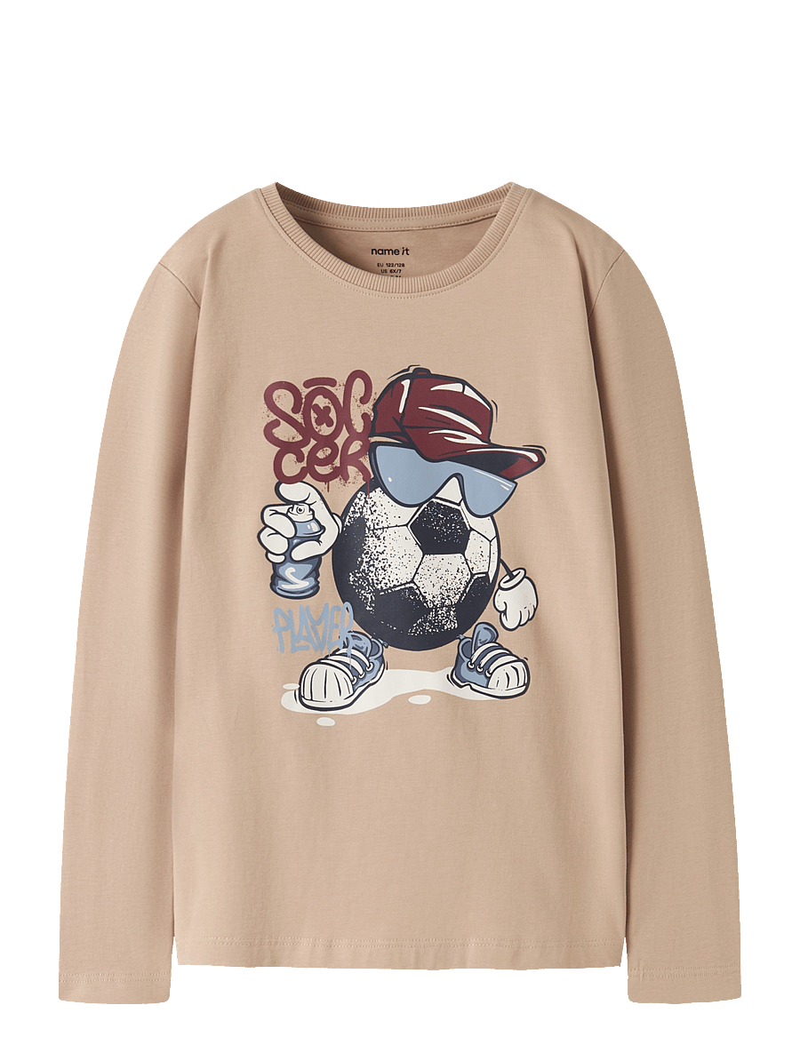 name it - NKMVUX LS TOP - pikkade varrukatega t-särgid - sesame - 0