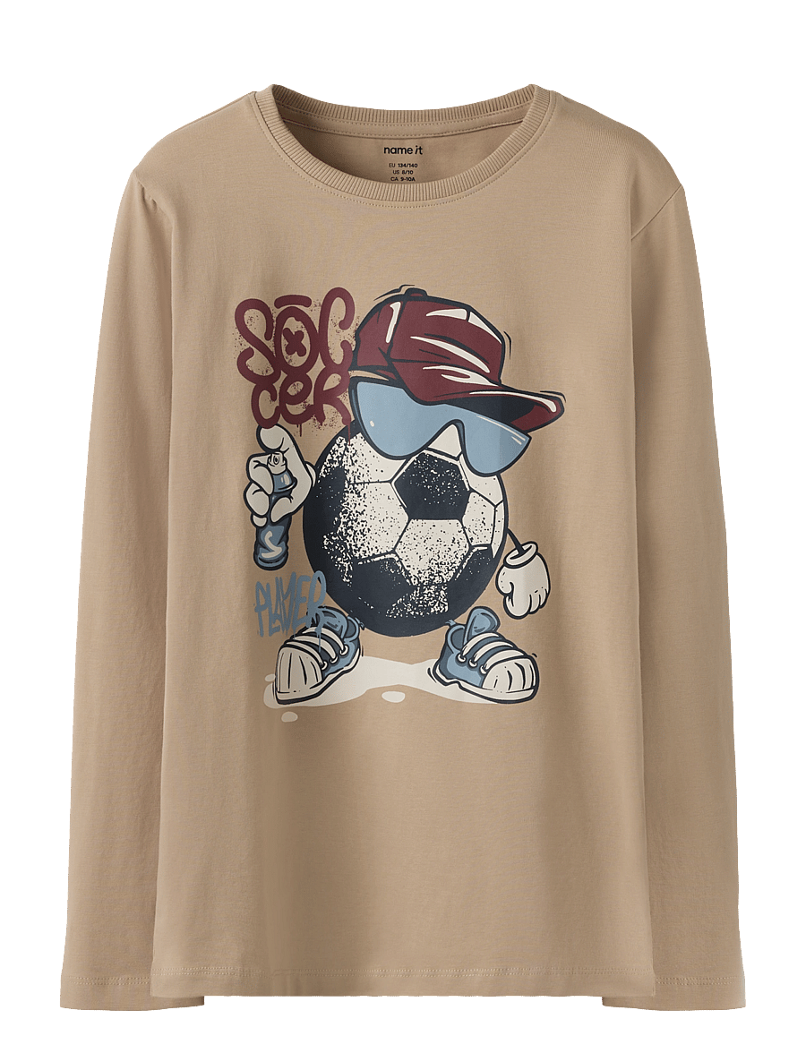 name it - NKMVUX LS TOP - langärmelig - sesame - 0