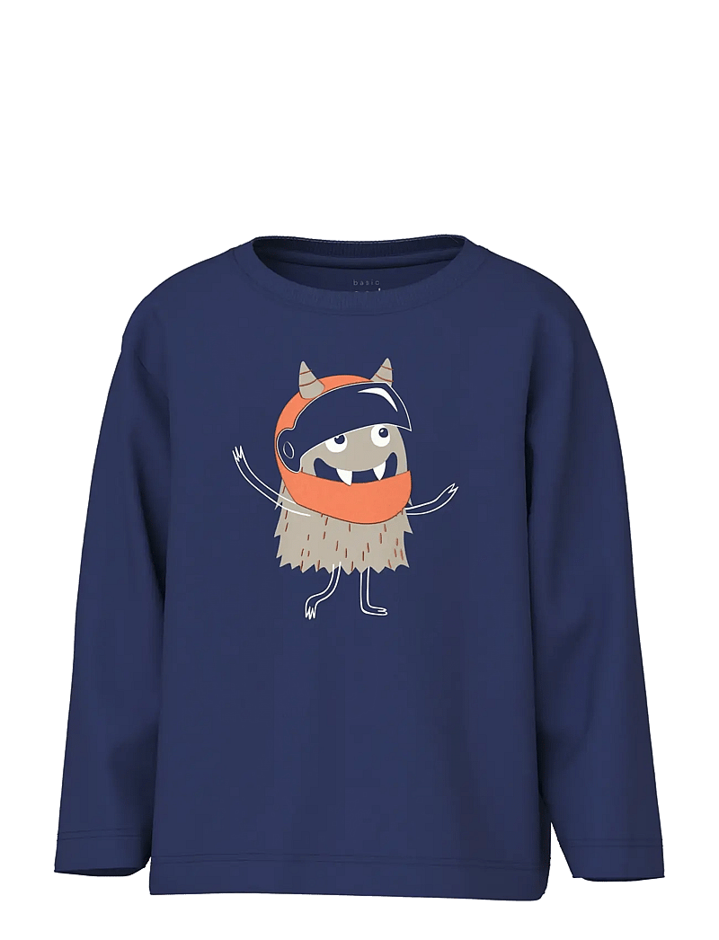 name it - NMMVAGNO LS LOOSE TOP - langermede t-skjorter - blueprint - 0