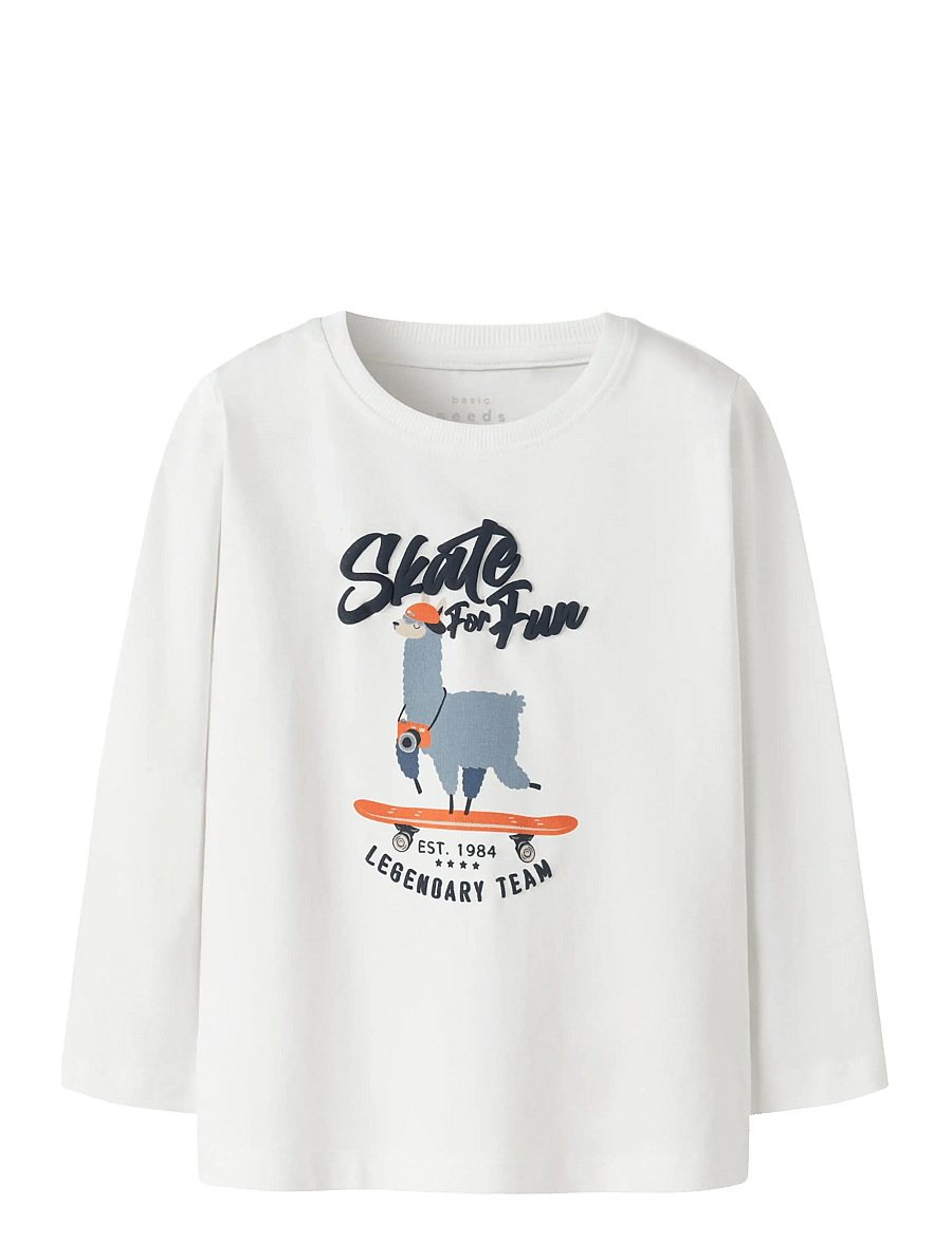 name it - NMMVUX LS TOP - langärmelig - bright white - 1
