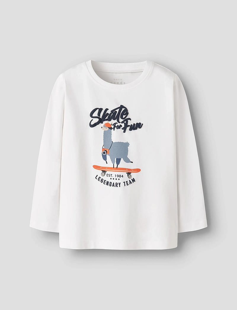 name it - NMMVUX LS TOP - langærmede t-shirts - bright white - 0