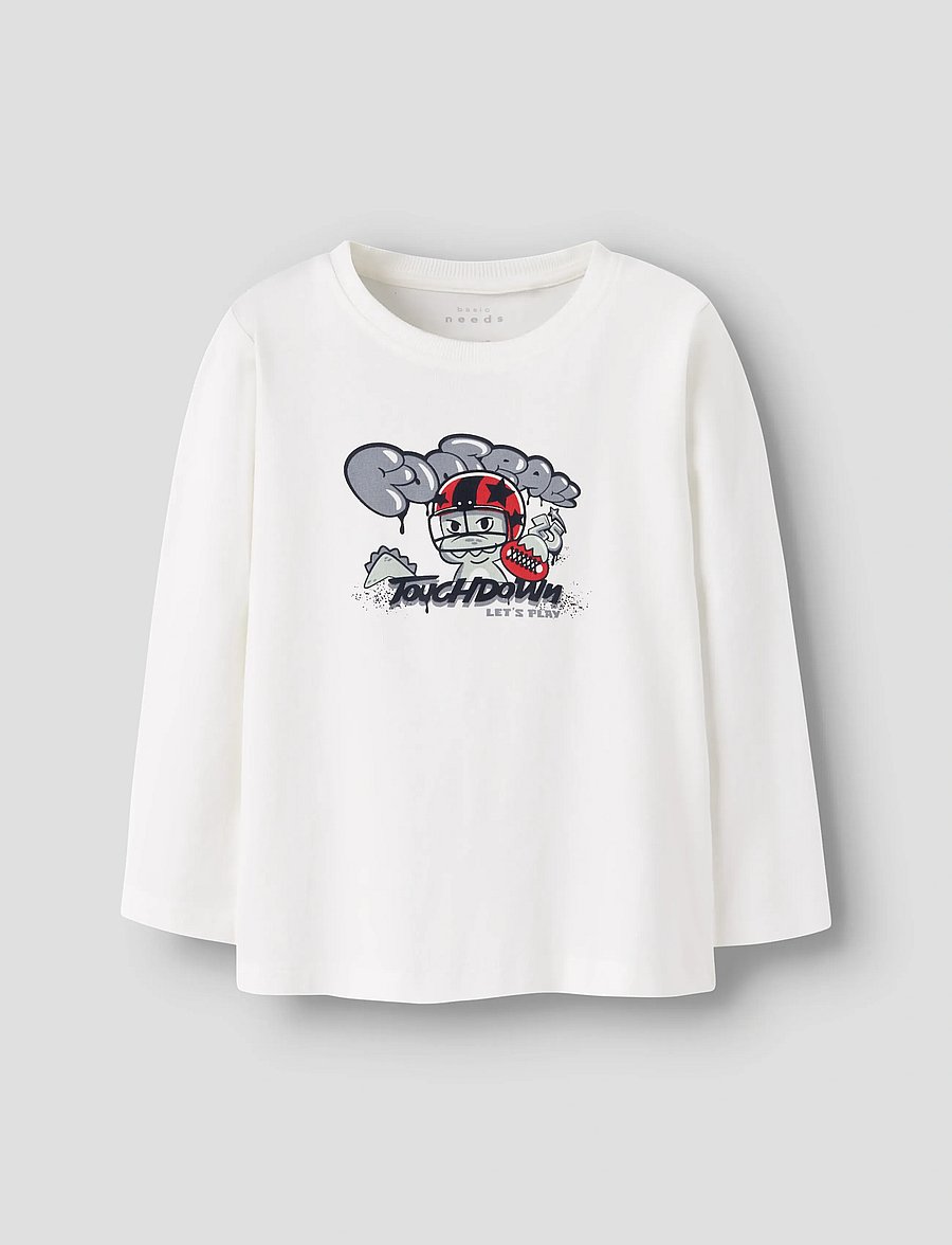 name it - NMMVUX LS TOP - pikkade varrukatega t-särgid - cloud dancer - 0