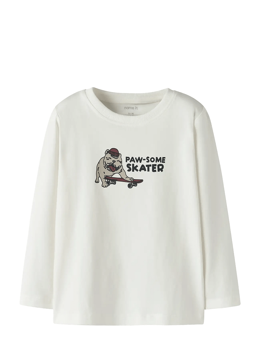 name it - NMMVUX LS TOP - langærmede t-shirts - cloud dancer - 1