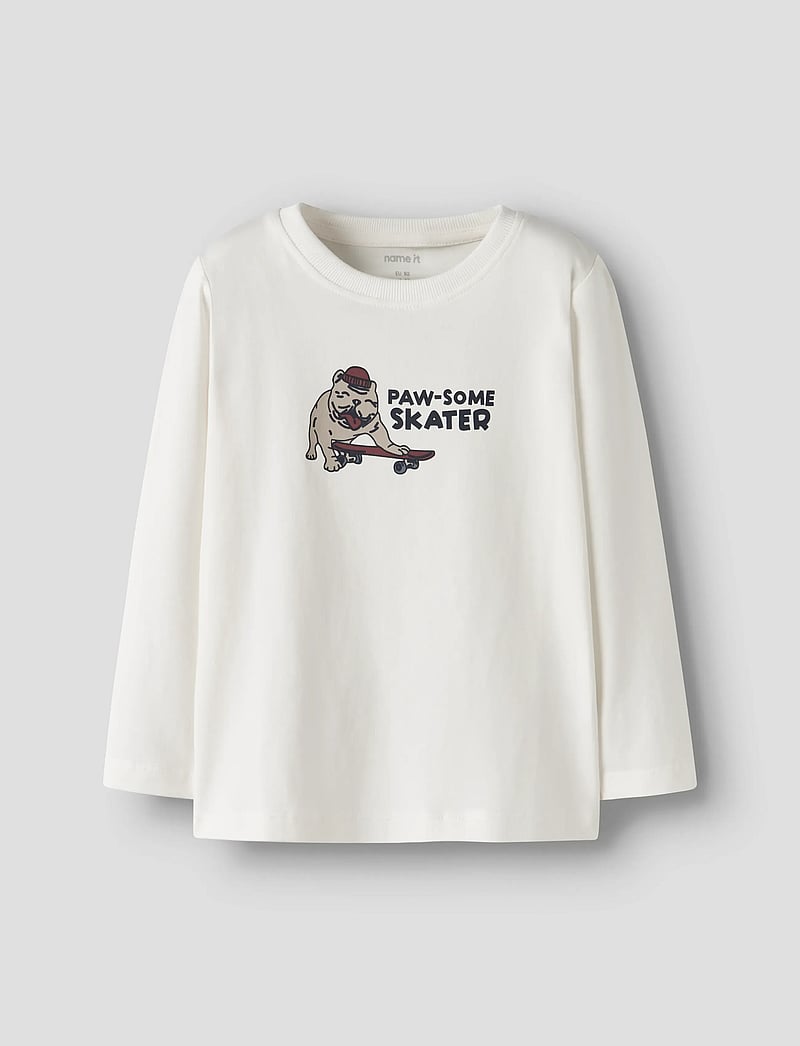 name it - NMMVUX LS TOP - langærmede t-shirts - cloud dancer - 0