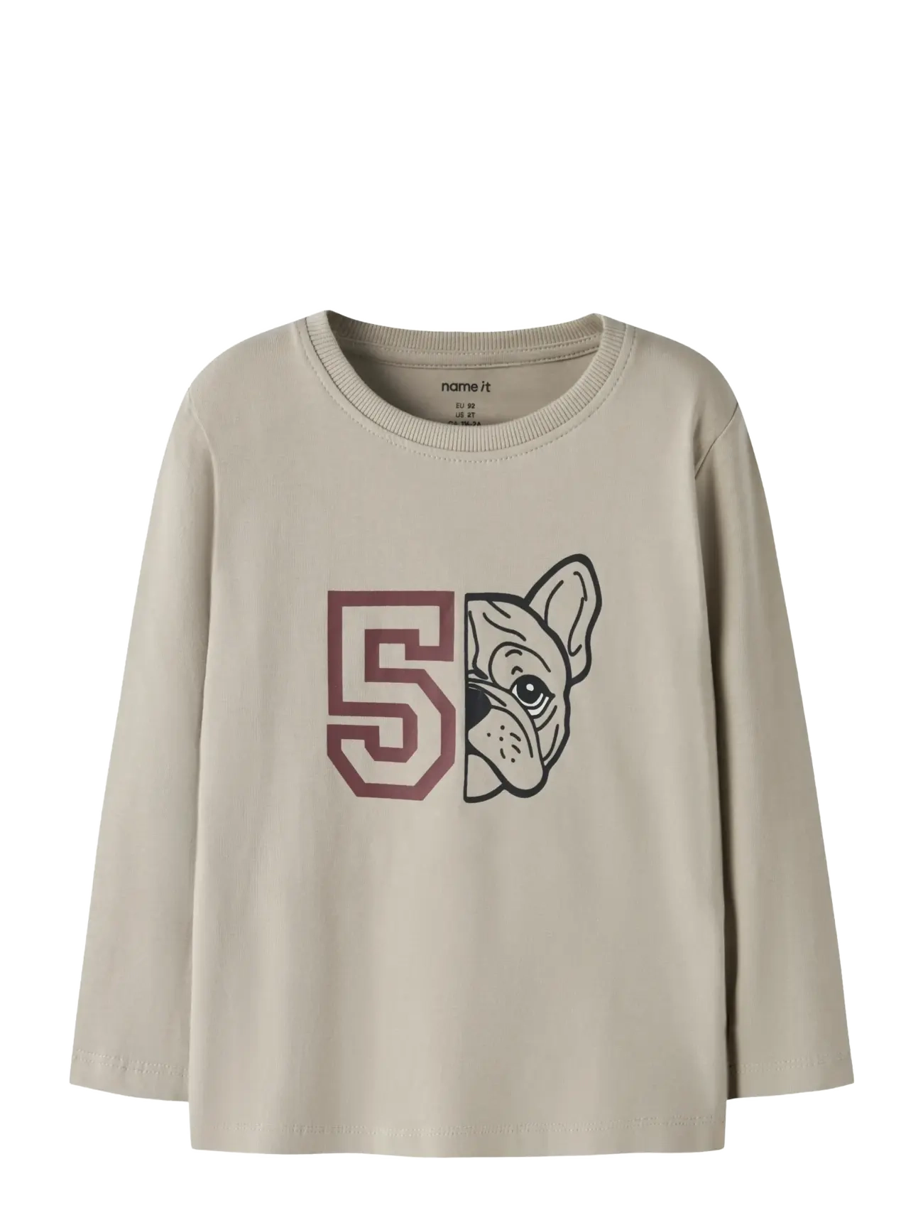 name it Nmmvux Ls Top, 98, T-shirts, Beige - Long-sleeved Kinder