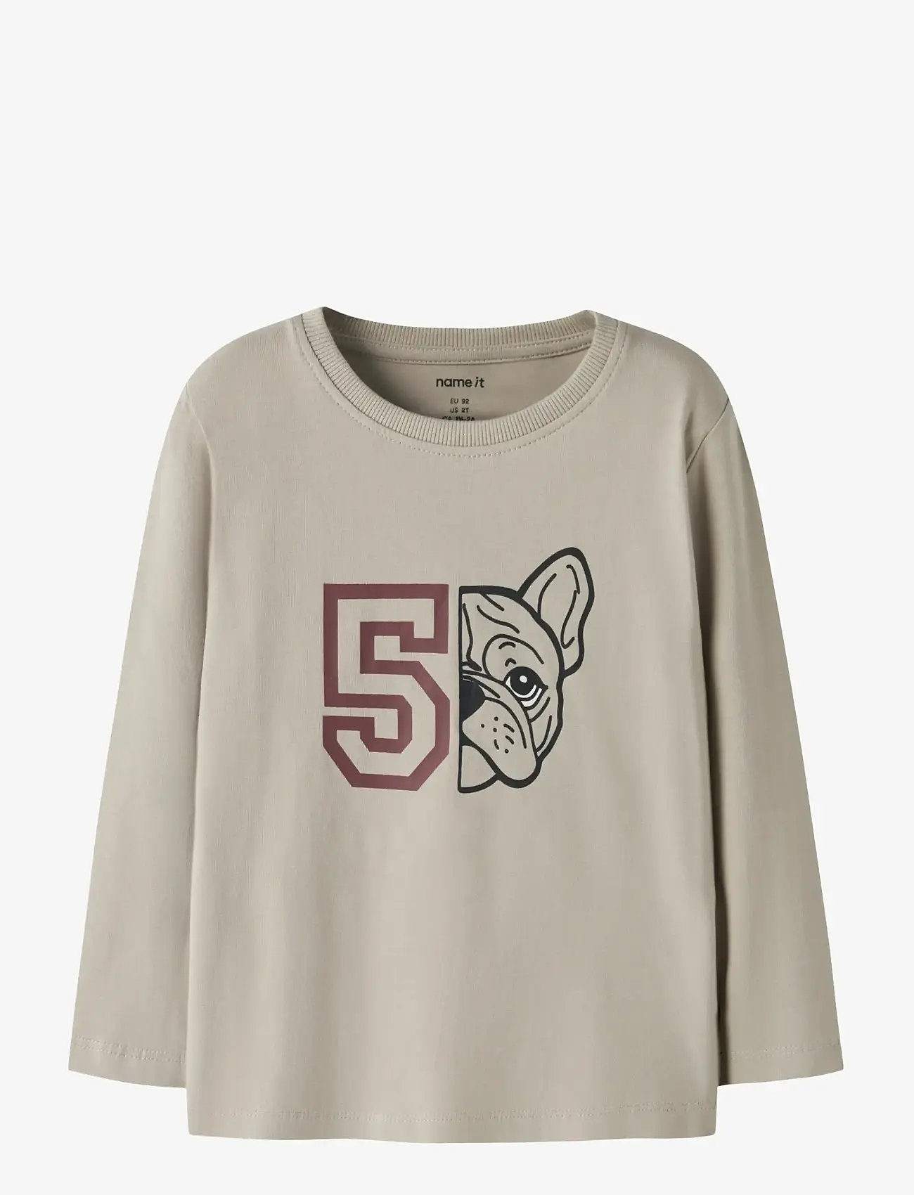 name it - NMMVUX LS TOP - langærmede t-shirts - island fossil - 0