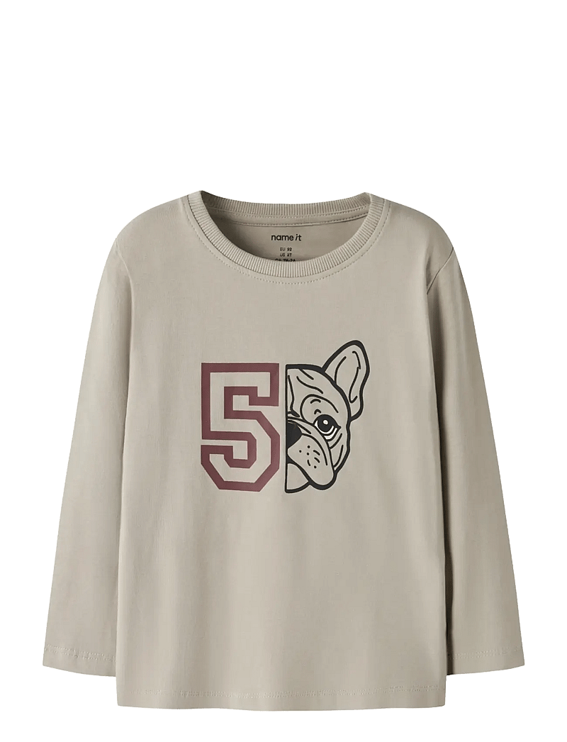 name it - NMMVUX LS TOP - langærmede t-shirts - island fossil - 0