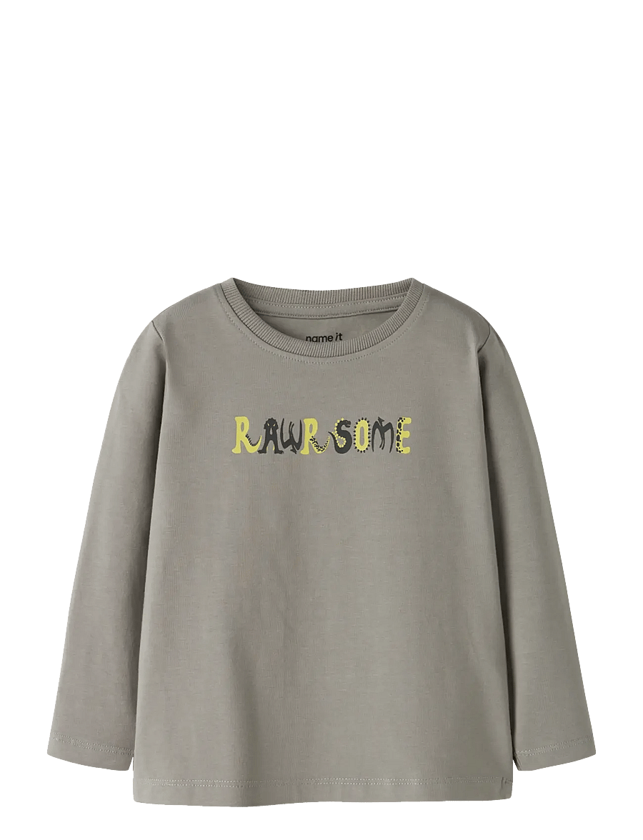 name it - NMMVUX LS TOP - langærmede t-shirts - shadow - 0