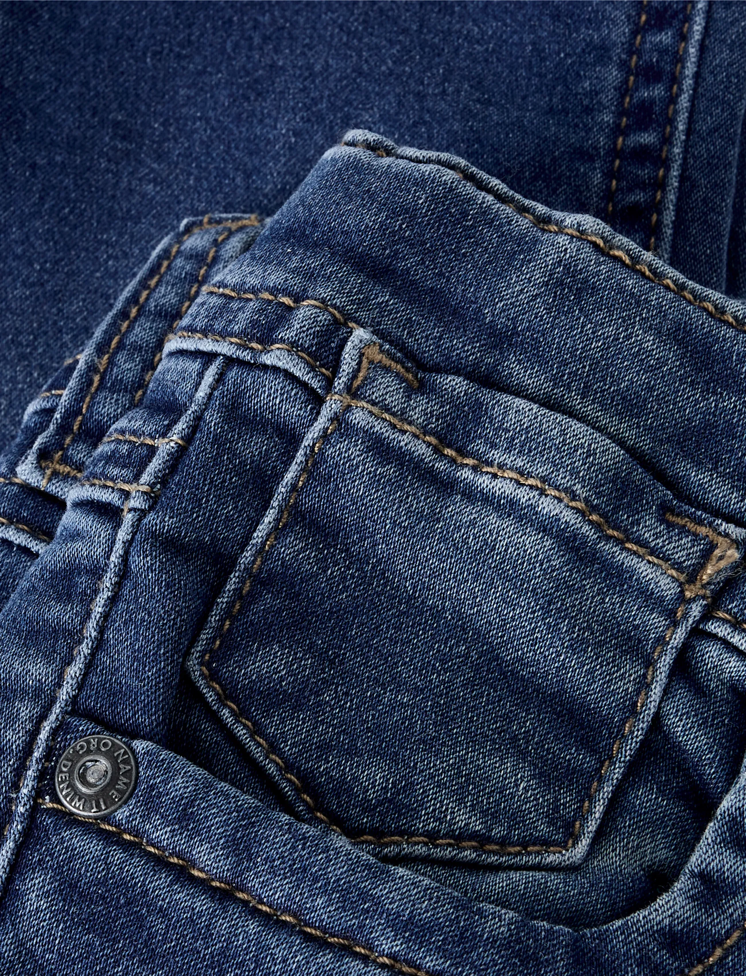 name it - NMMSILAS SLIM SWE JEANS 8001-TH NOOS - skinny jeans - dark blue denim - 4