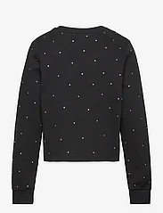 name it - NKFRHINESTONES LS SHORT SWEAT BRU - sportiska stila džemperi - black - 1