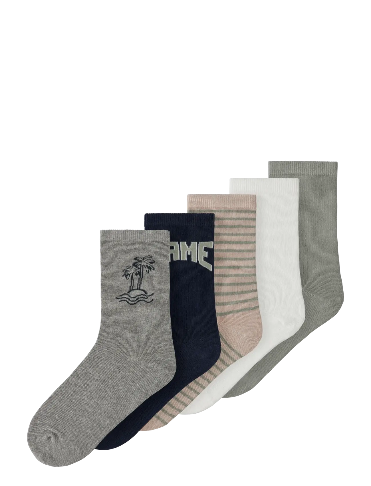 name it NKMVAKS 5P SOCK - 4 for 3 - GREY MELANGE / grey
