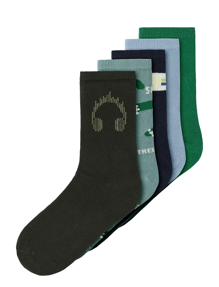 name it - NKMVAKS 5P SOCK - sokid - peat - 0