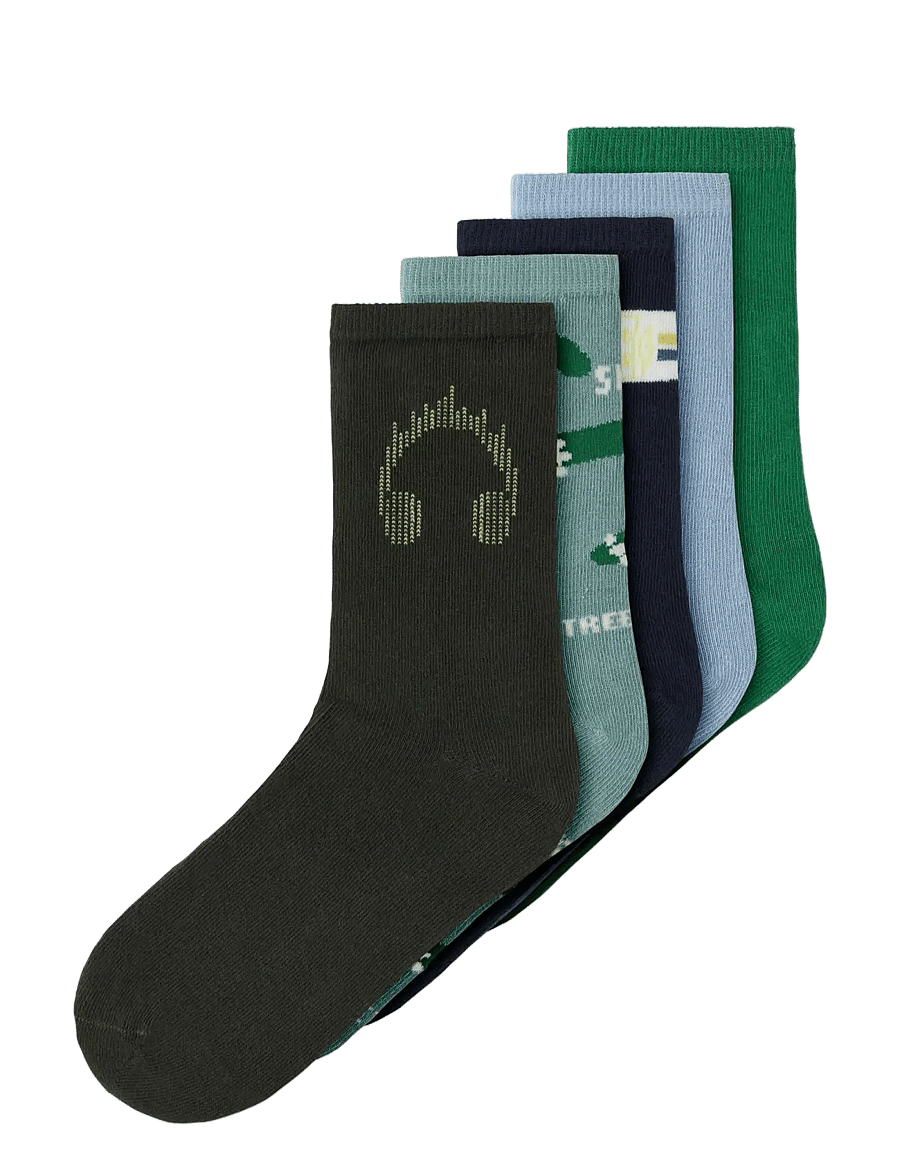 name it - NKMVAKS 5P SOCK - sokid - peat - 3