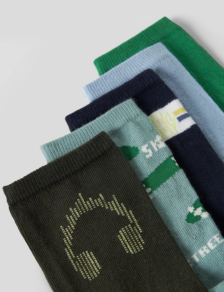 name it - NKMVAKS 5P SOCK - sokid - peat - 4