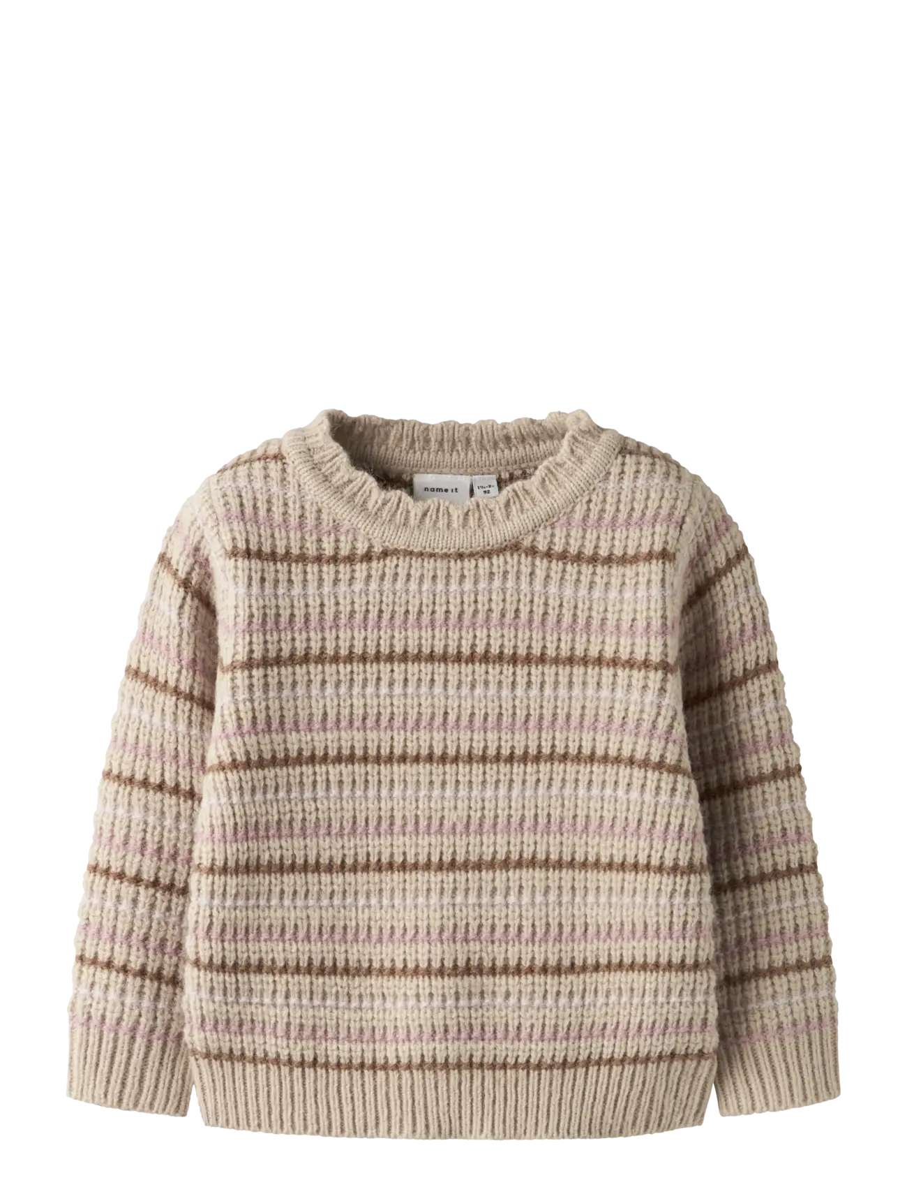 NAME IT Nmfbarille Ls Knit Beige - 122-128 - Kinder