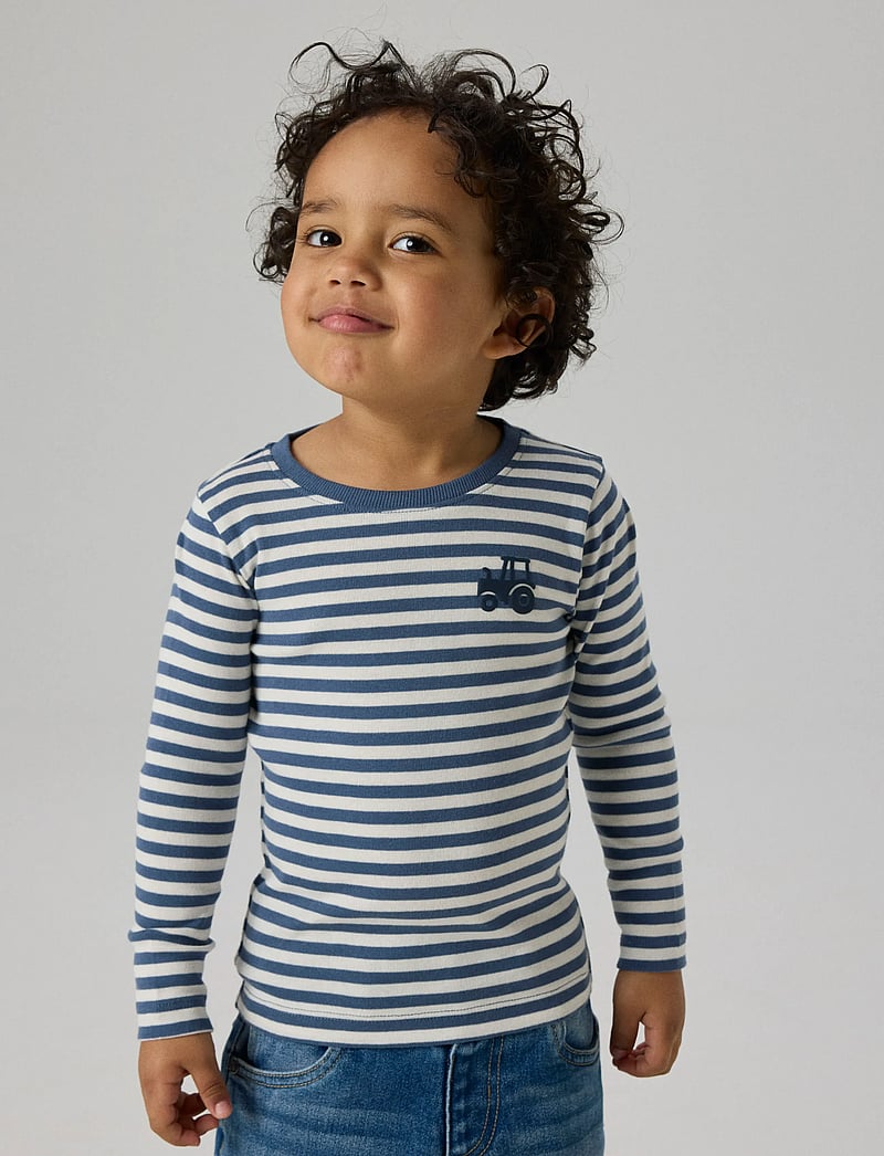 name it - NMMVILLY LS SLIM TOP NOOS - langærmede t-shirts - vintage indigo - 3