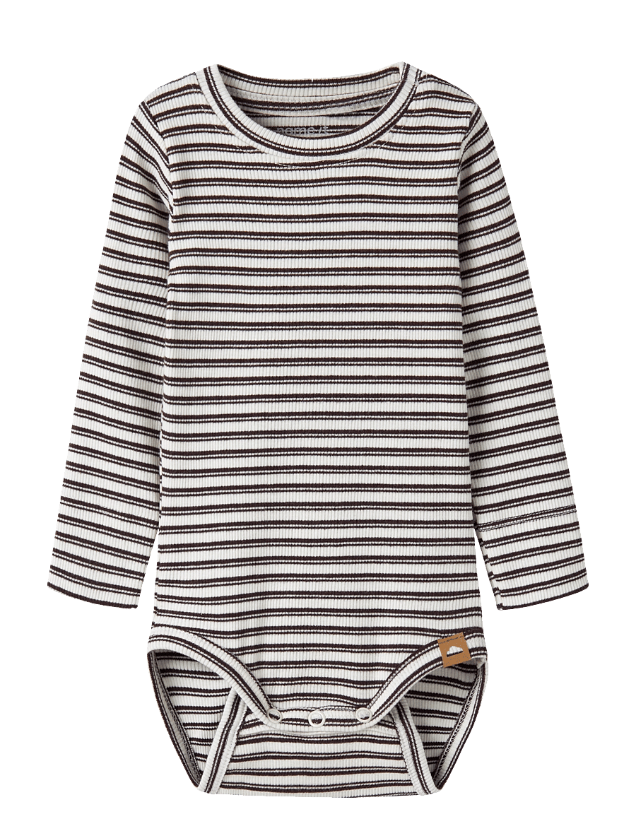 name it - NBNBERRO R LS BODY - långärmade bodies - chocolate plum - 0