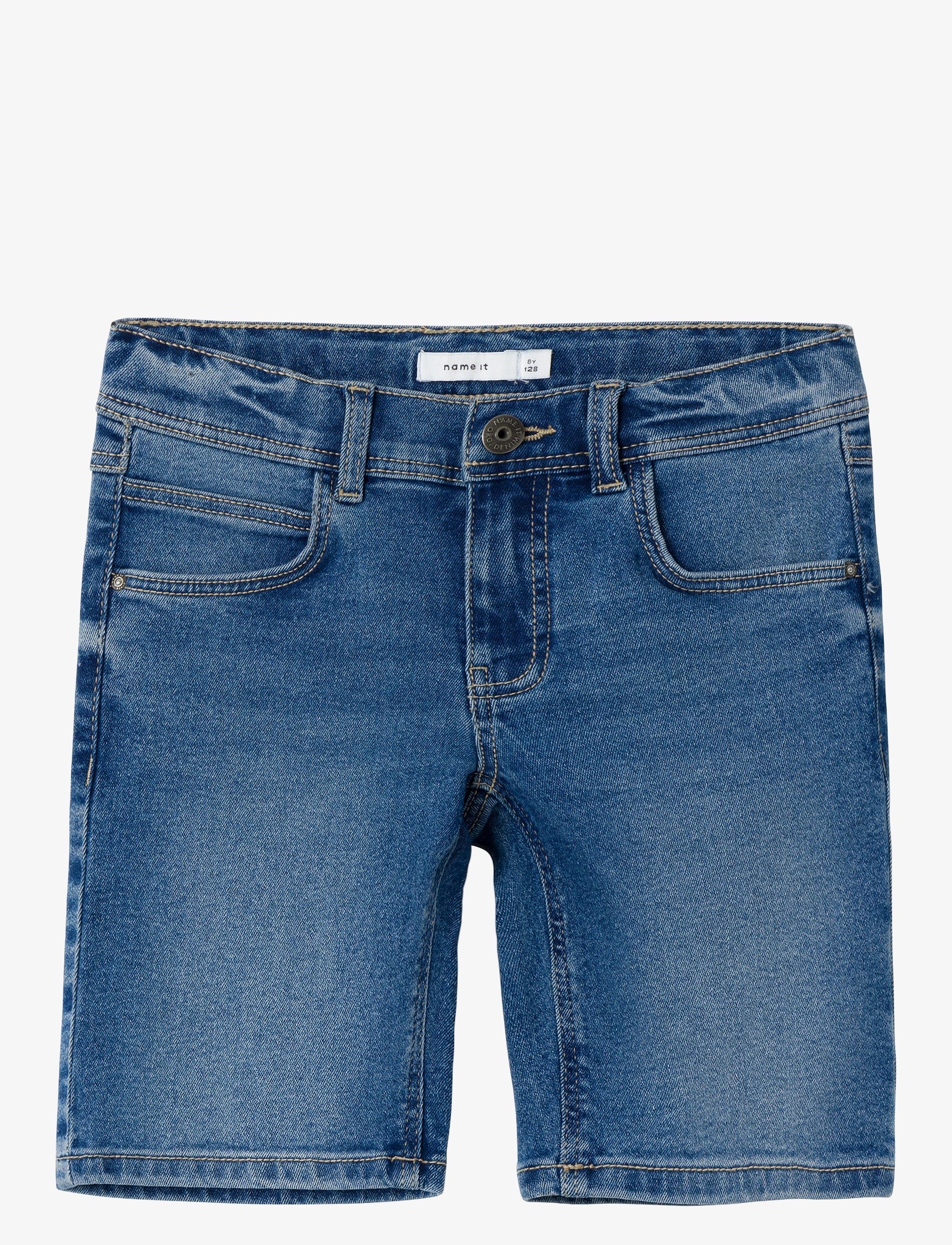name it - NKMRYAN REG DNM L SHORTS 1090-IO NOOS - dark blue denim - 1