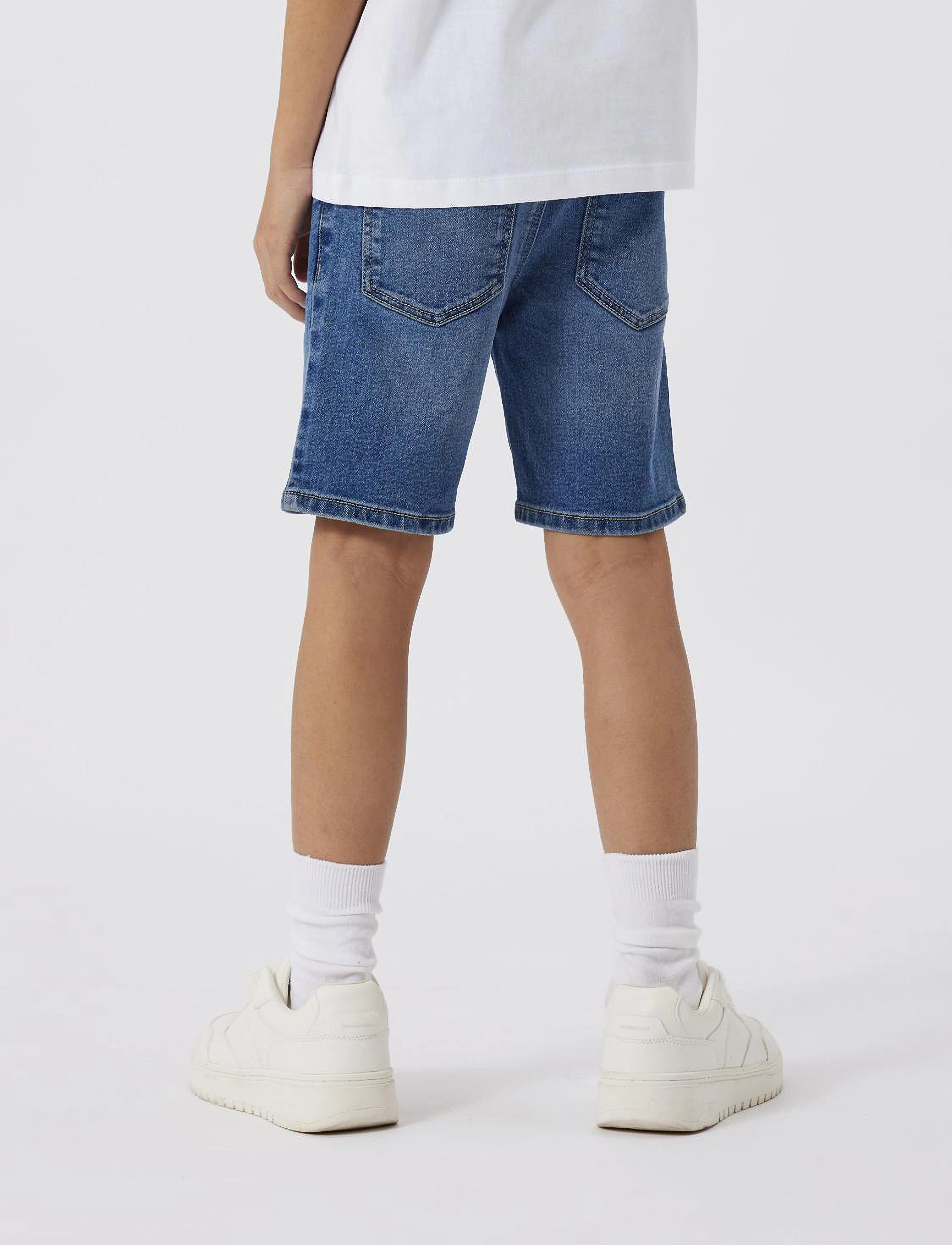 name it - NKMRYAN REG DNM L SHORTS 1090-IO NOOS - dark blue denim - 5
