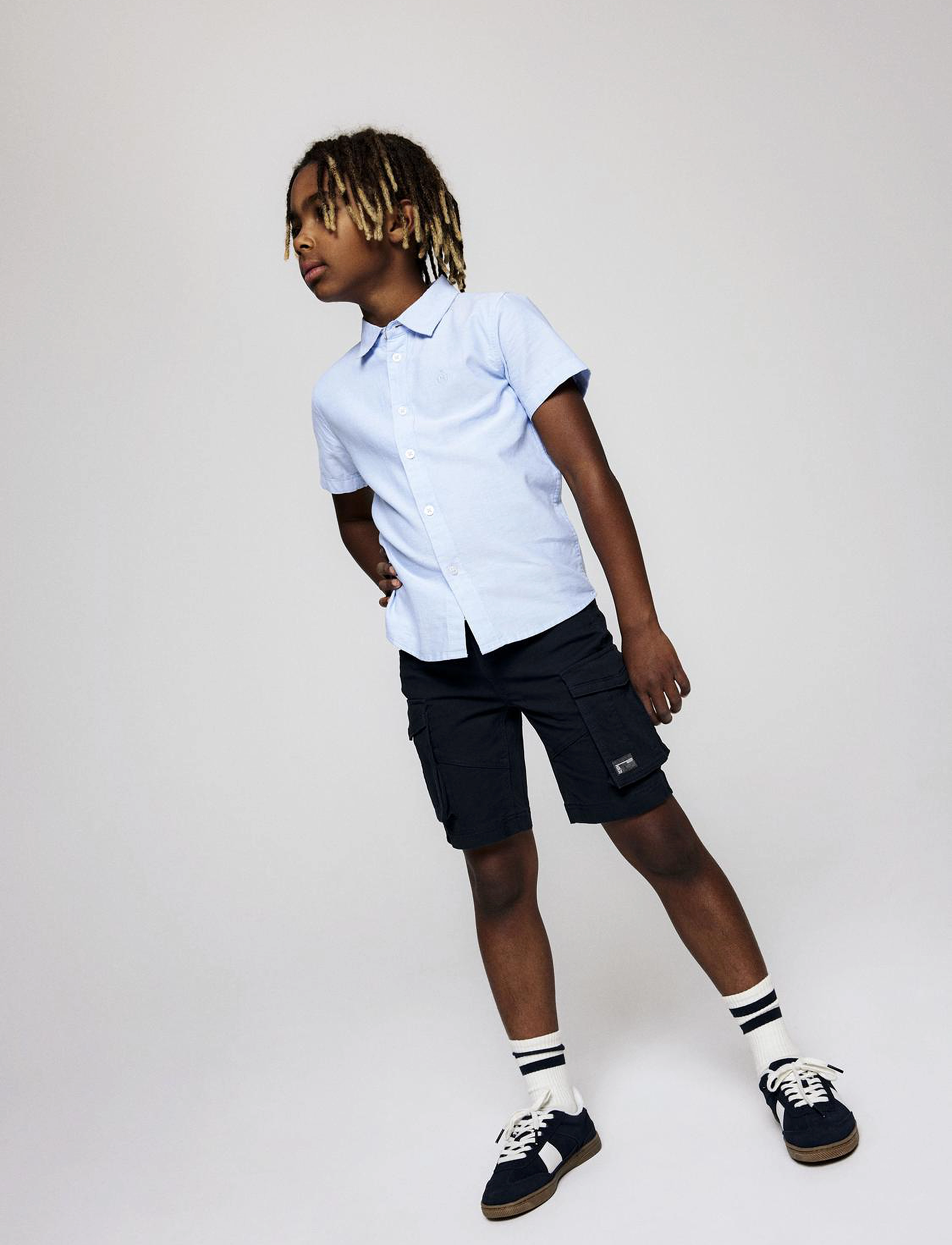 name it - NKMSILAS CHINO TWI L SHORTS 3333-NT NOOS - dark sapphire - 4